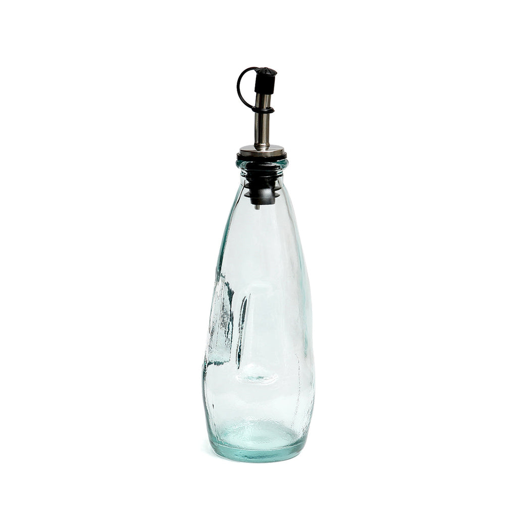 Bouteille à huile en verre recyclé avec bec verseur 23 cm