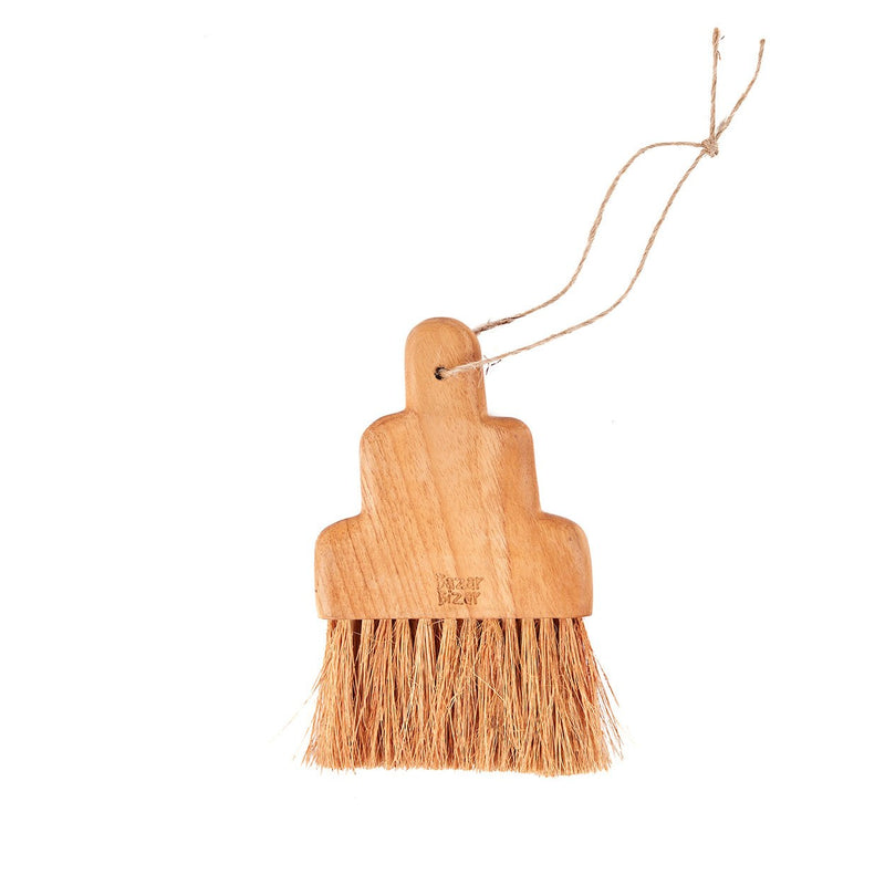 Dimensions Brosse à miettes en teck à palette découpée 16 cm