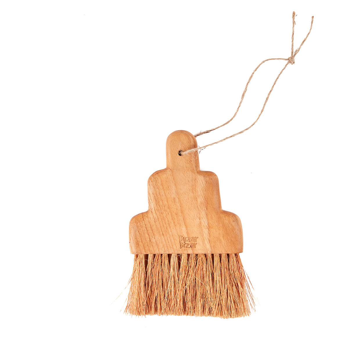 Brosse à miettes en teck à palette découpée 16 cm