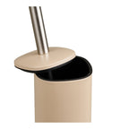 Brosse WC Lodi détail couvercle magnétique métal beige sablé finition mate