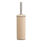 Brosse WC Lodi métal laqué beige manche inox brossé Ø9x39 cm vue de face