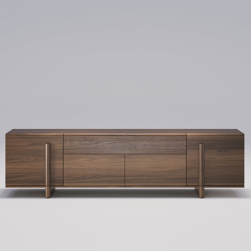 Dimensions Buffet Brutalist bois massif 240 cm