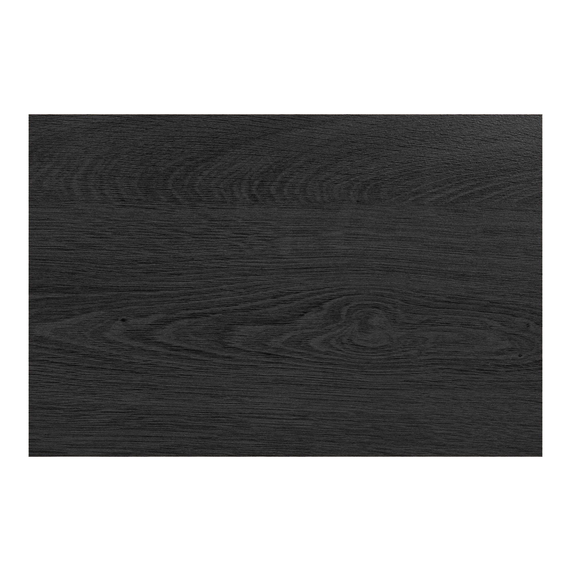 Buffet Nikko noir cannelé 2 portes 87 cm vue de détail