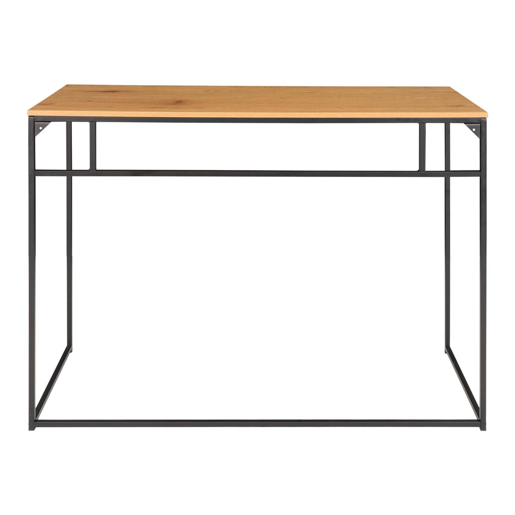 Bureau Vita 100x45 cm structure métal noir traverses apparentes vue frontale