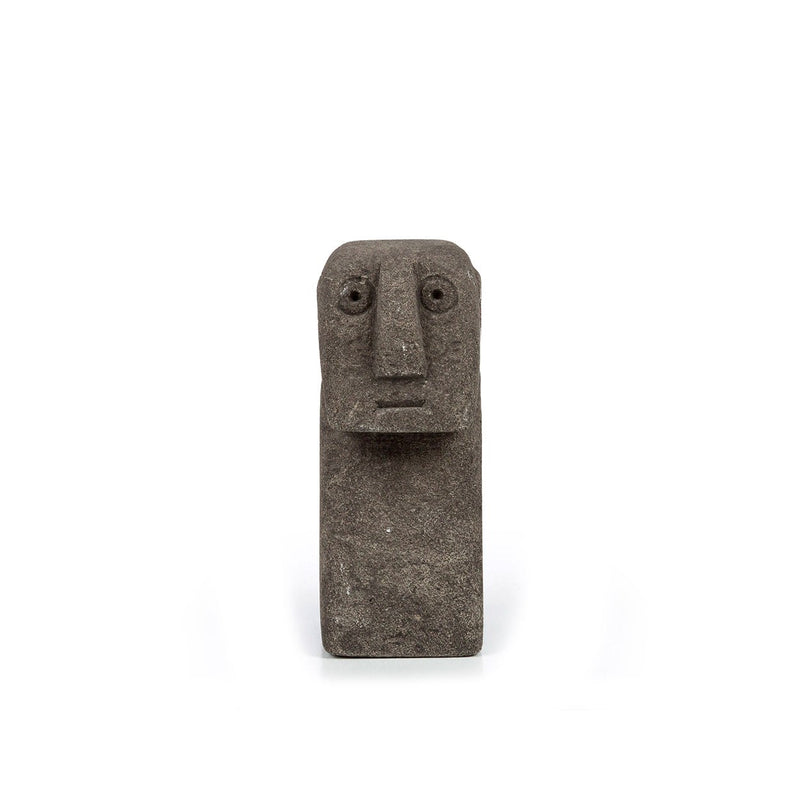 Dimensions Buste Sumba élancé en grès gris 11 cm