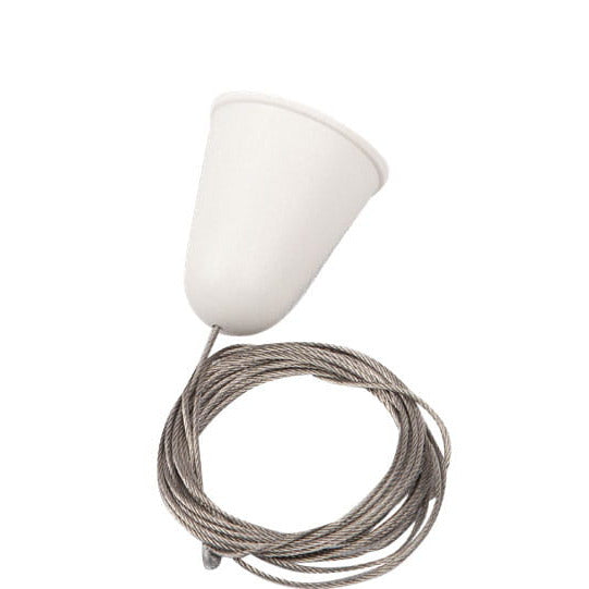 Câble de suspension 3 m pour rail triphasé blanc