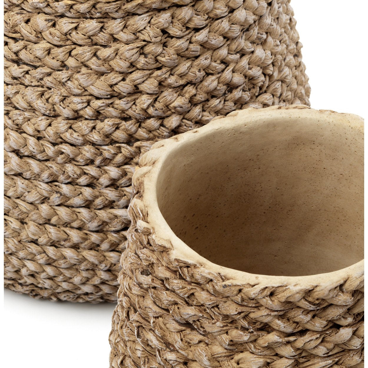 Cache-pot Braided en béton 19 cm, vue 3