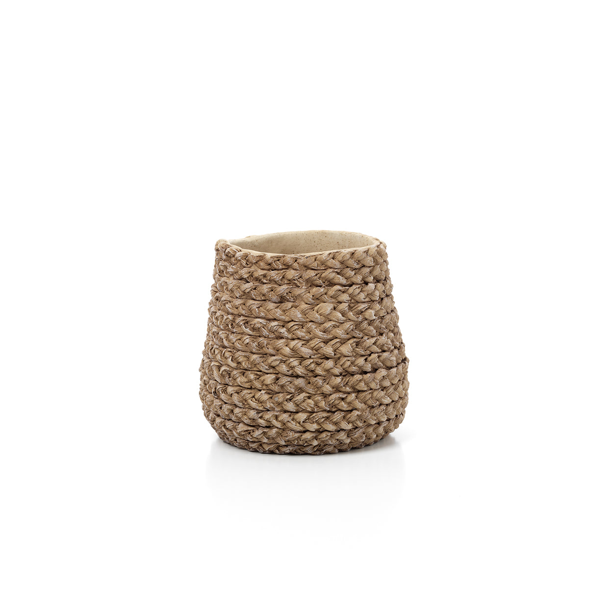 Cache-pot Braided en béton 19 cm