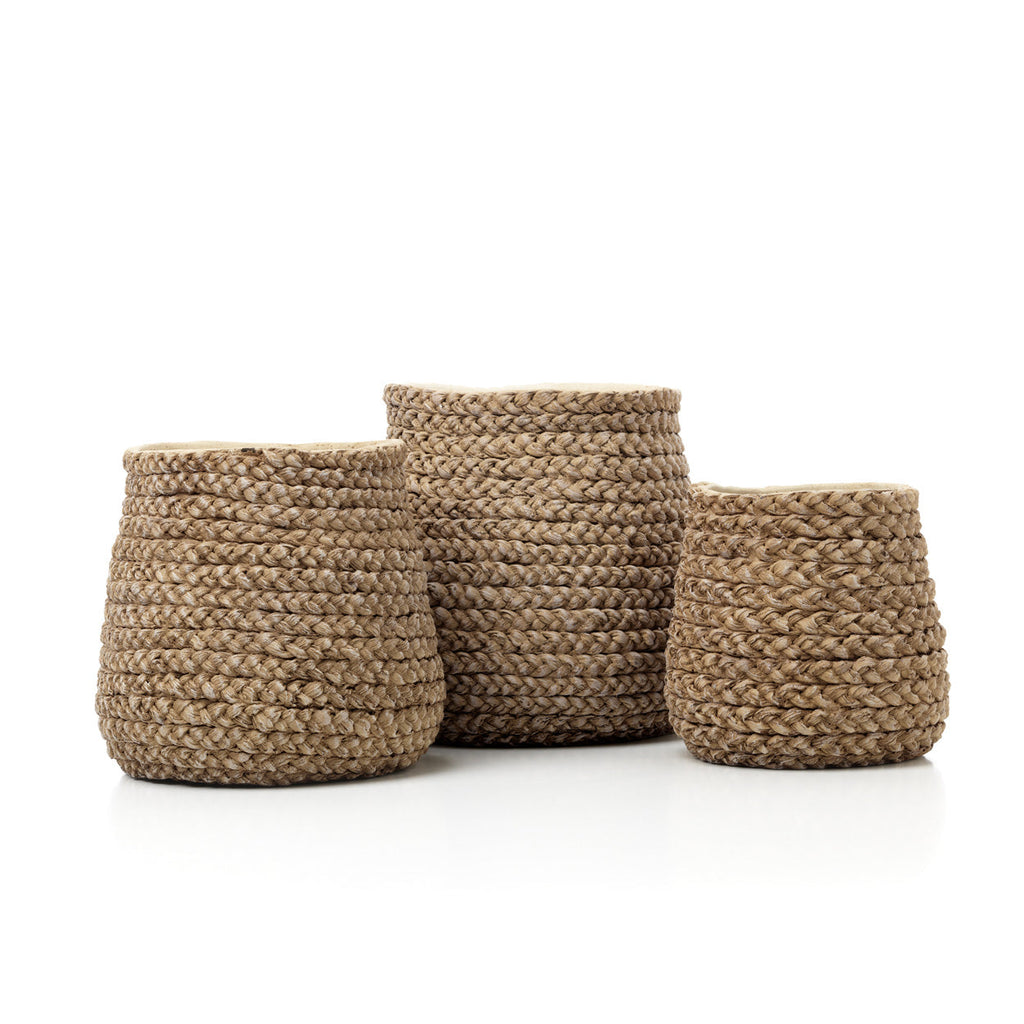 Cache-pot Braided en béton 26 cm, vue 6