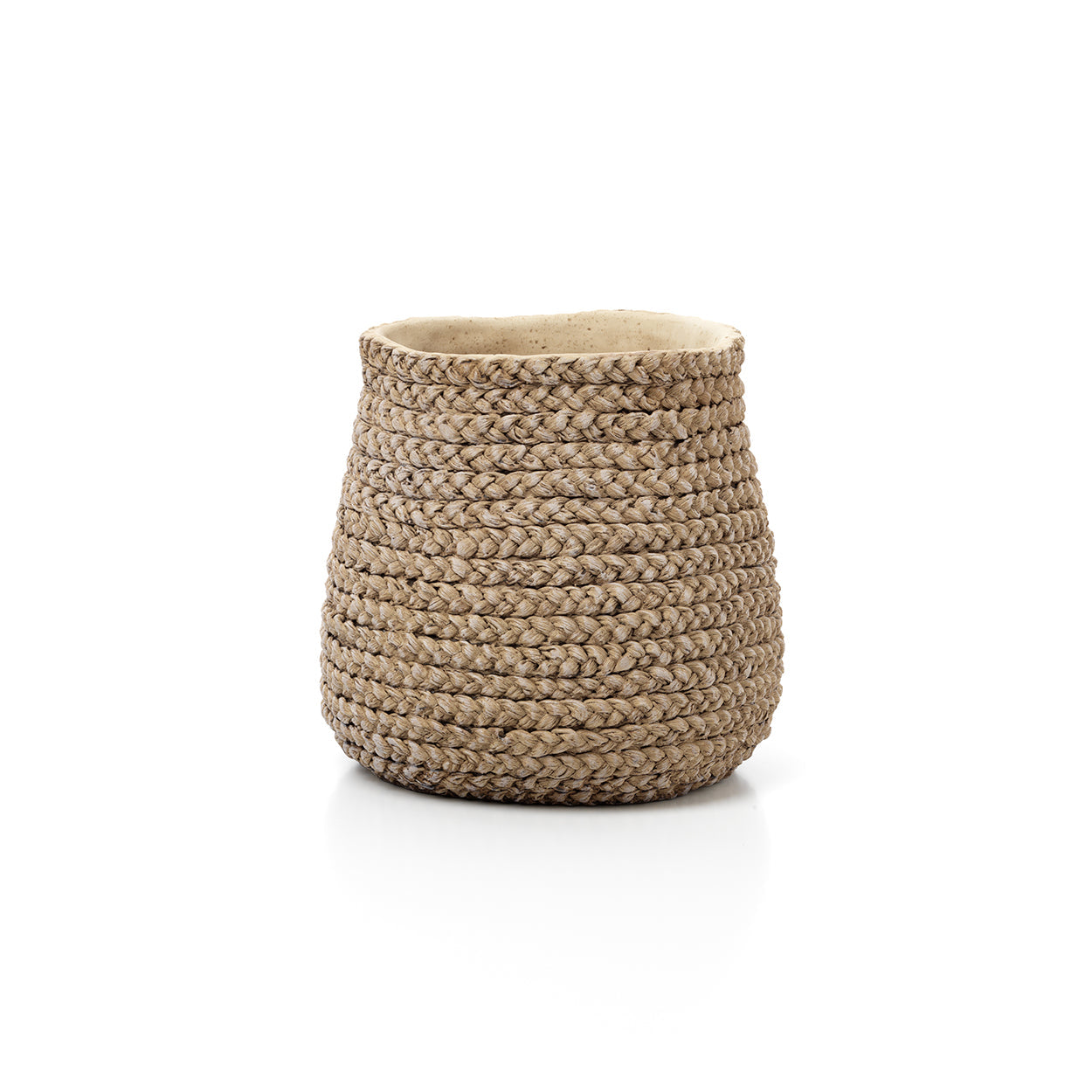Cache-pot Braided en béton 26 cm