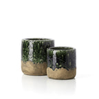 Cache-pot Moss en grès vert 15 cm, vue 4