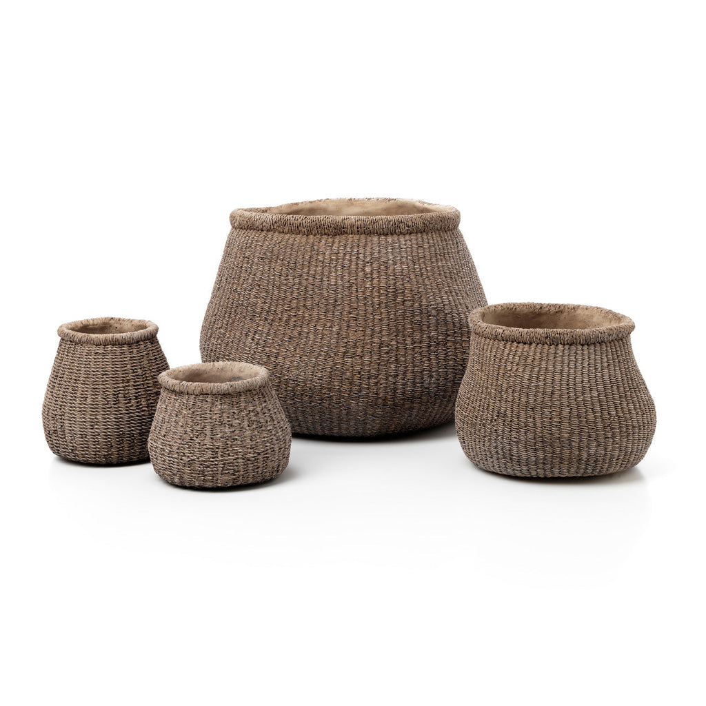 Cache-pot Puff en béton brun 17 x 16 cm, vue 5