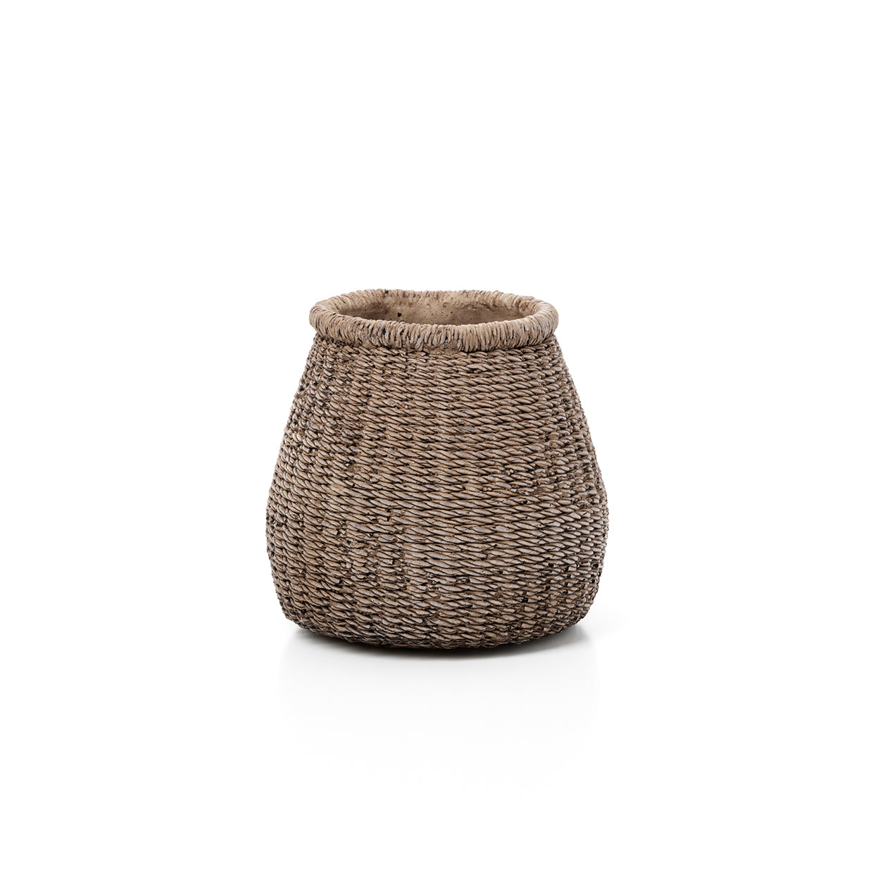 Cache-pot Puff en béton brun 17 x 16 cm