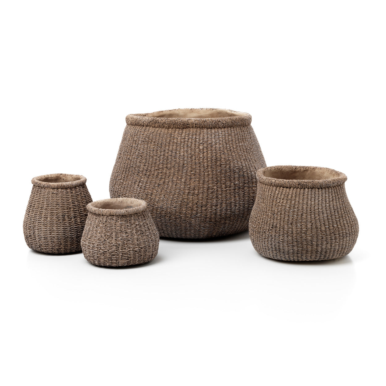 Cache-pot Puff en béton brun 25 x 19 cm, vue 5