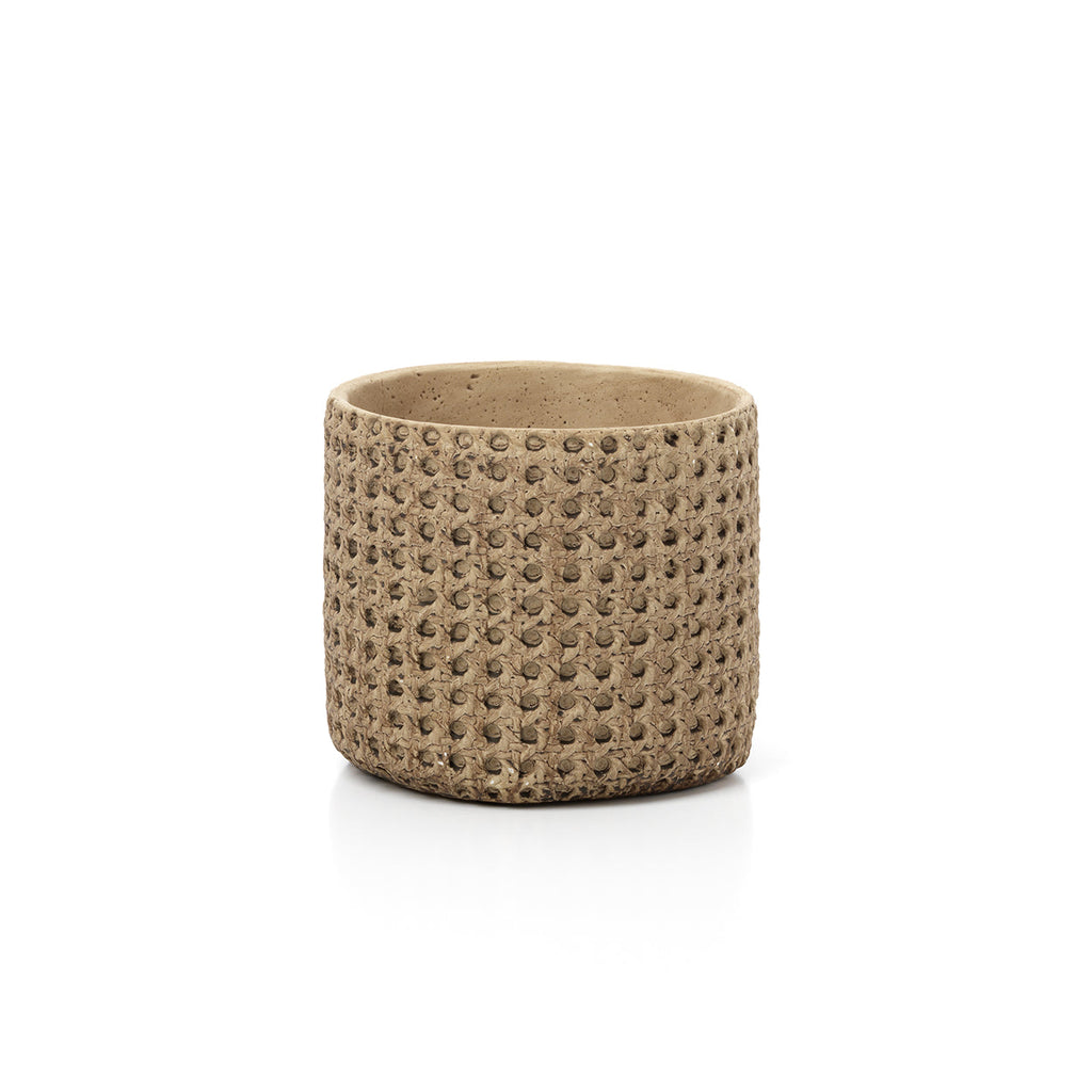 Cache-pot RattanRock en béton 16 cm