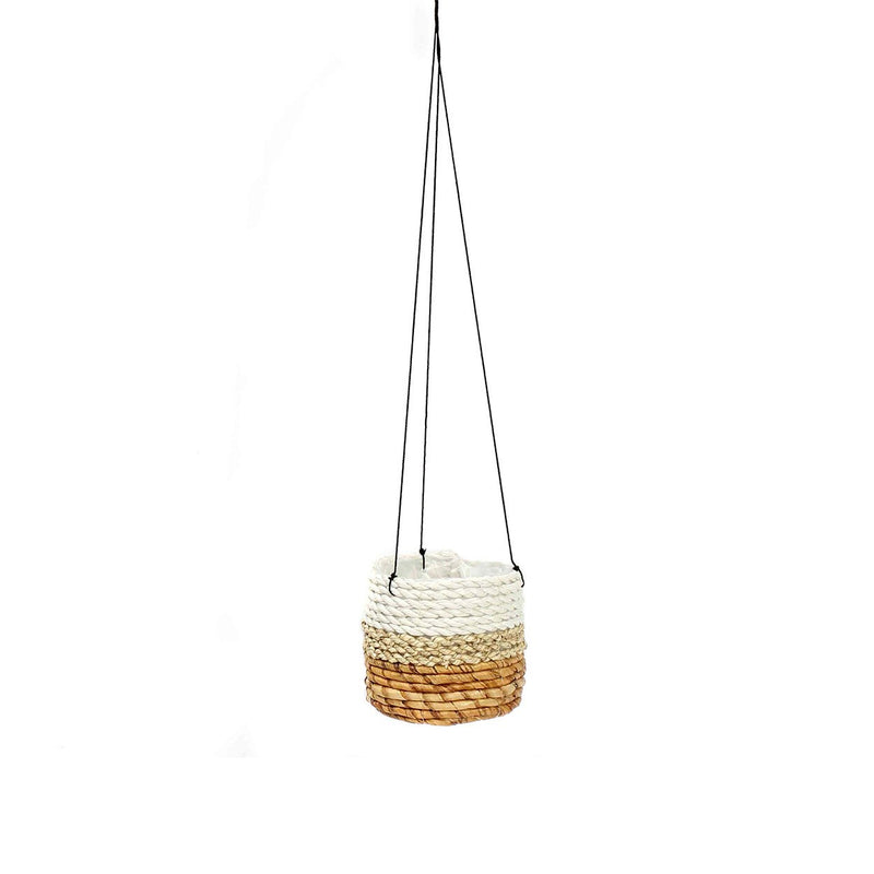 Dimensions Cache-pot suspendu Banana en corde blanche 11 cm