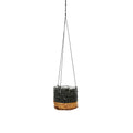Cache-pot suspendu Banana en corde noire 11 cm