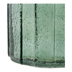 Cache pot verre cannelé vert 15 cm vue de détail