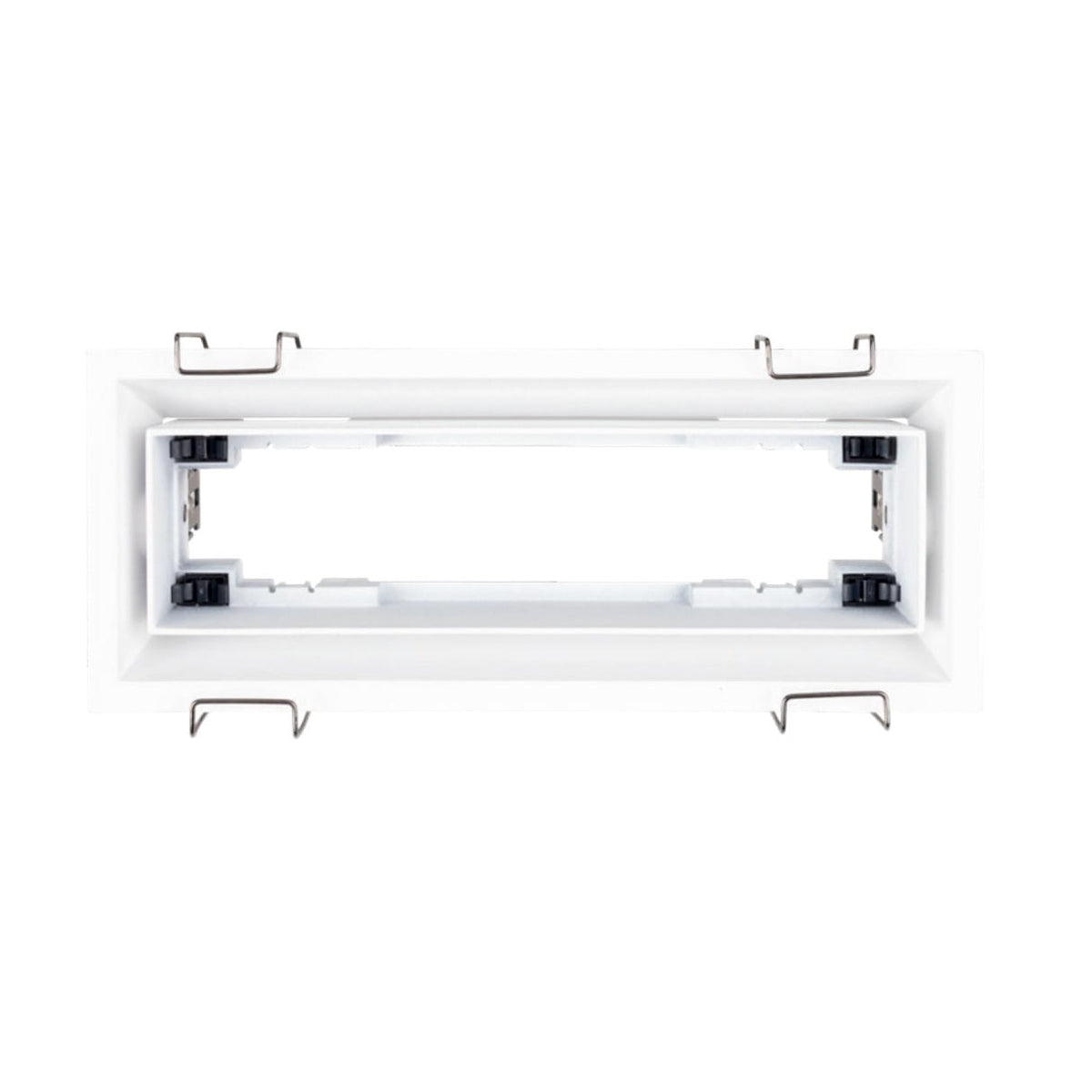 Cadre de spot encastré Modular blanc vide avec ses clips intérieurs pour le module et ses ressorts