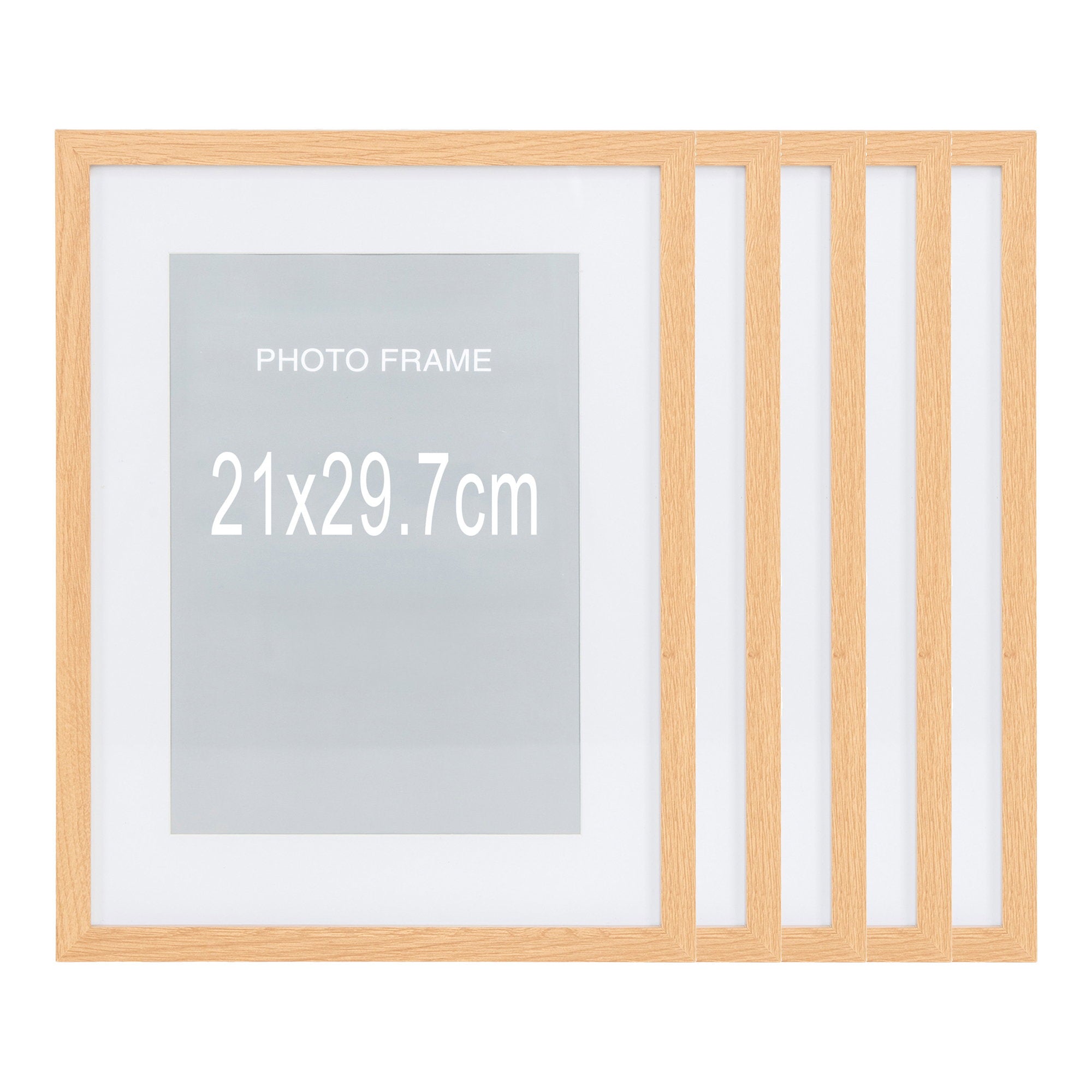 Cadre photo Marbella naturel 21x30 cm lot de 5 vue de détail