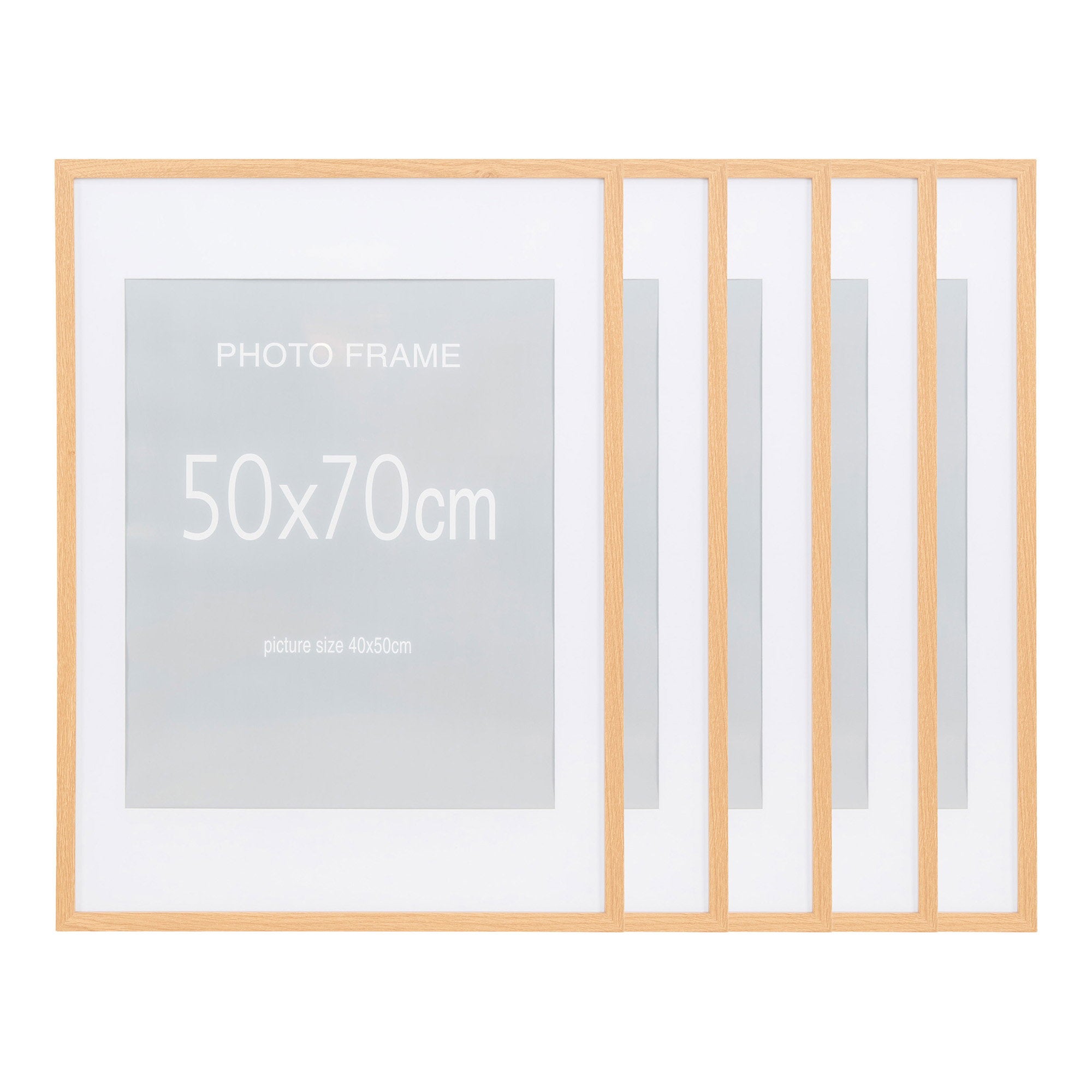 Cadre photo Marbella naturel 50x70 cm lot de 5 vue de détail