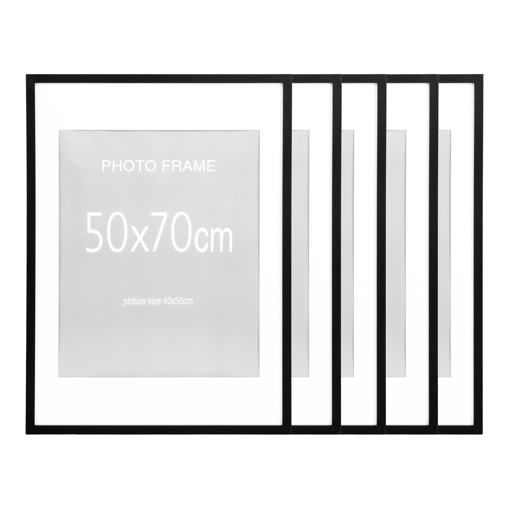 Cadre photo Marbella noir 50x70 cm lot de 5 vue de détail