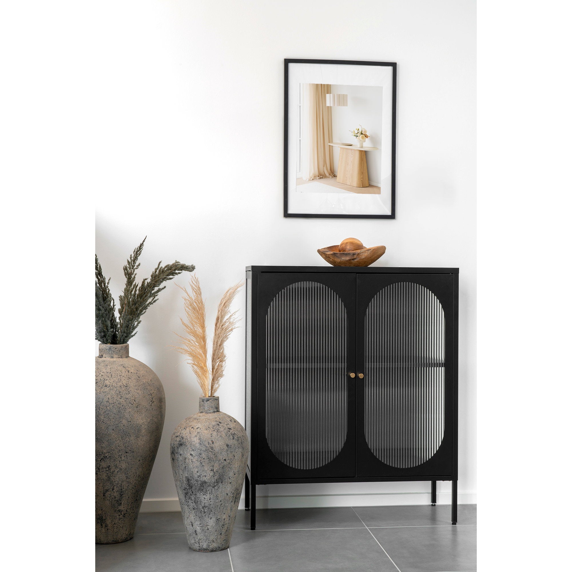 Cadre photo Marbella noir 50x70 cm lot de 5 en situation