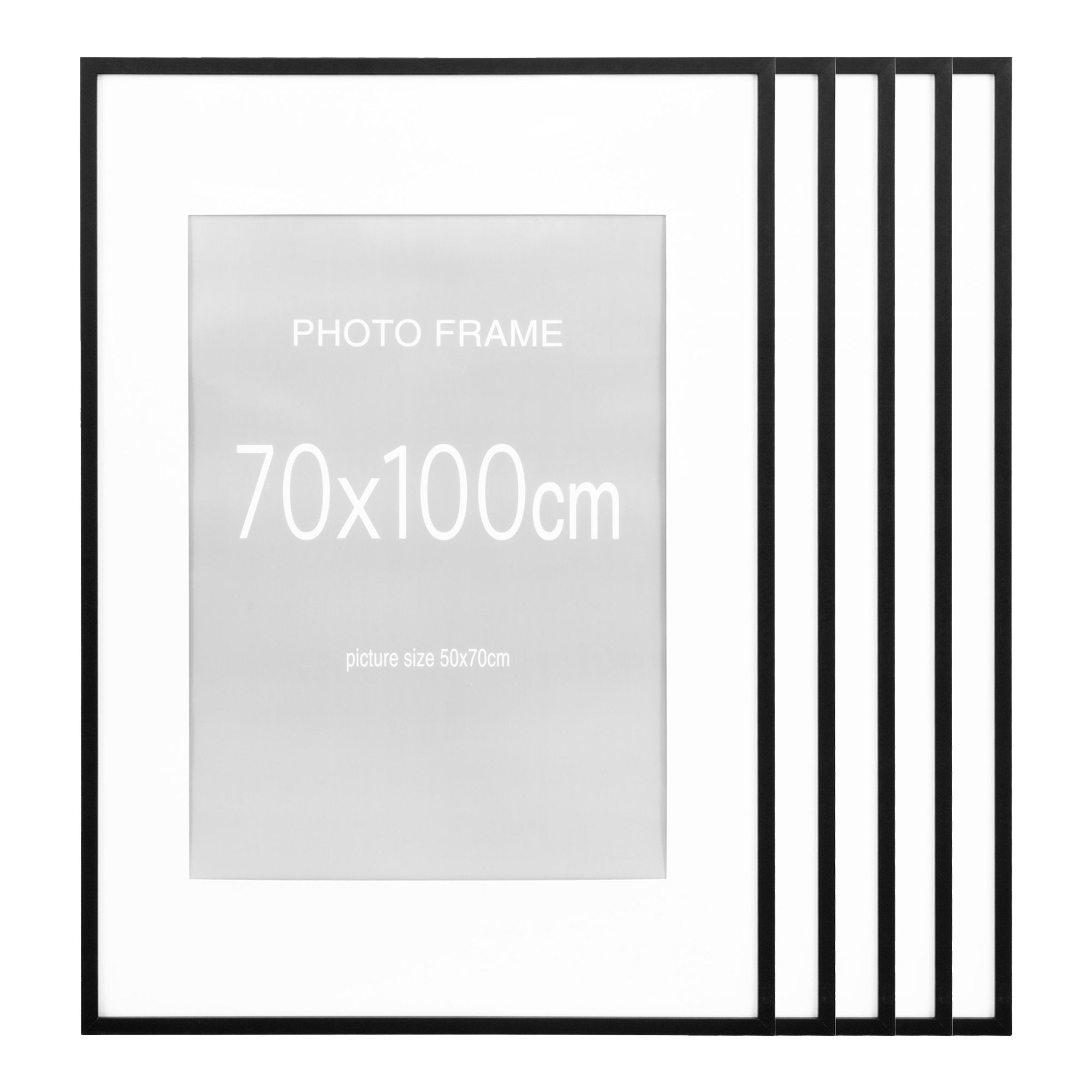 Cadre photo Marbella noir 70x100 cm lot de 5 vue de détail