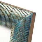 Cadre photo Ocean Ripple en os turquoise 10x10 cm en situation
