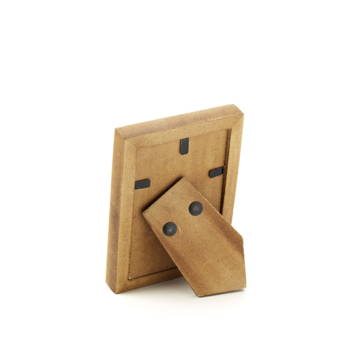 Dos en bois du cadre photo Petite avec ses trois clips métalliques et son chevalet