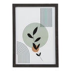 Petit cadre Aspen noir 21 x 30 cm affiche cercle vert sauge touche terracotta et rayures