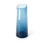 Carafe conique en verre recyclé bleu 26 cm, vue 3