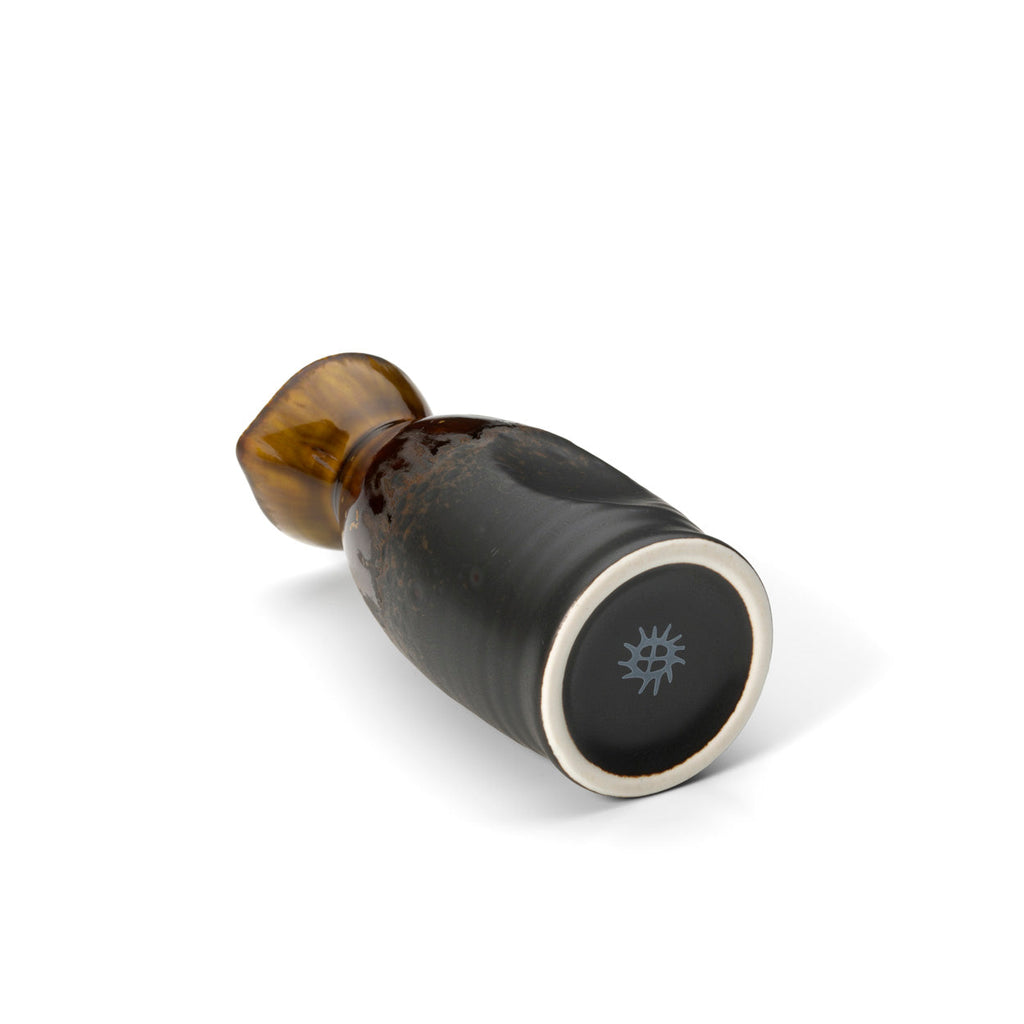 Carafe à saké en céramique émaillée brune, vue 3