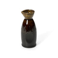Carafe à saké en céramique émaillée brune