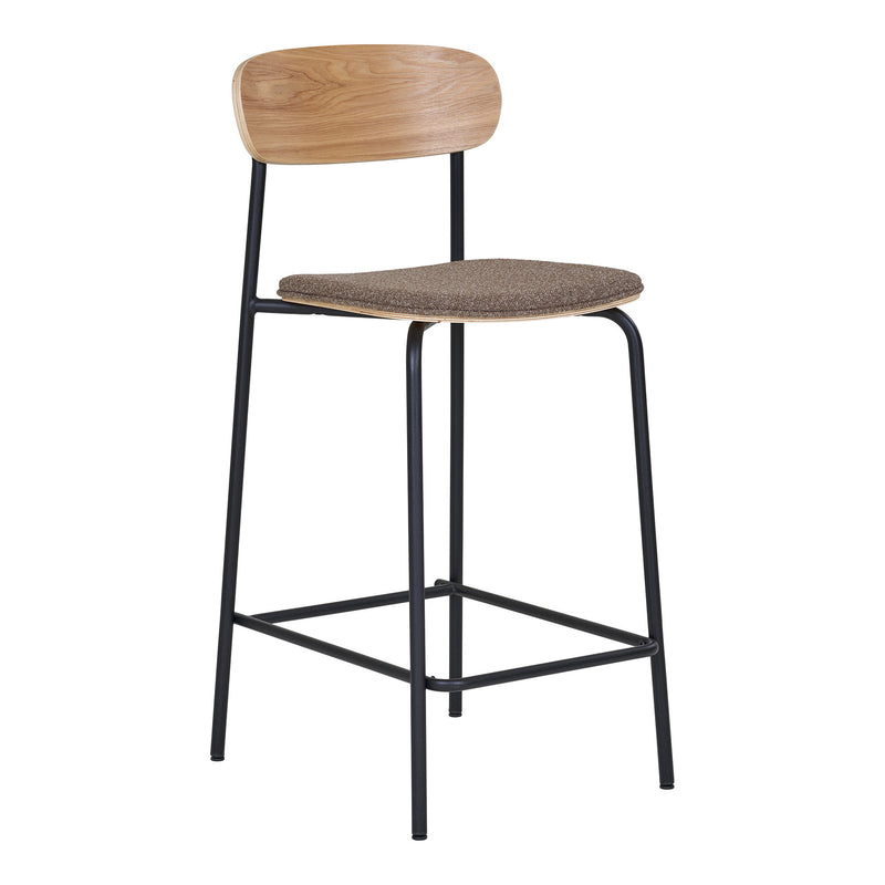Dimensions Estepona Counter Stool – Ash Back & Brown Fabric Seat – Set of 2