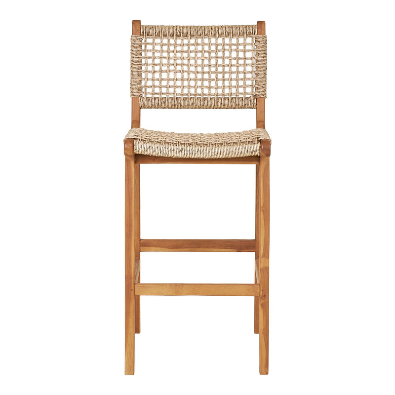 Dimensions Chaise de bar Derby teck naturel et rotin synthétique