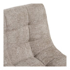 Chaise de bar Middelfart bouclé gris réglable pivotant lot de 2 vue de détail