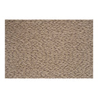 Gros plan du tissu bouclé beige chiné de la chaise Safira