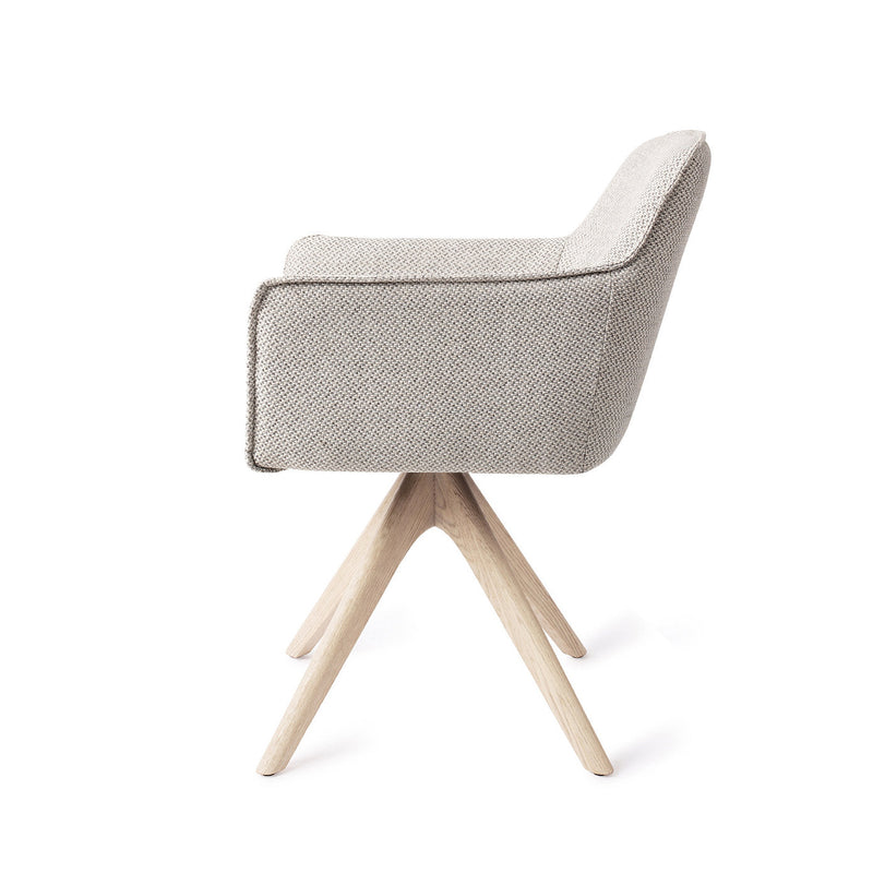 Dimensions Chaise Hofu tissu pivotante bois massif