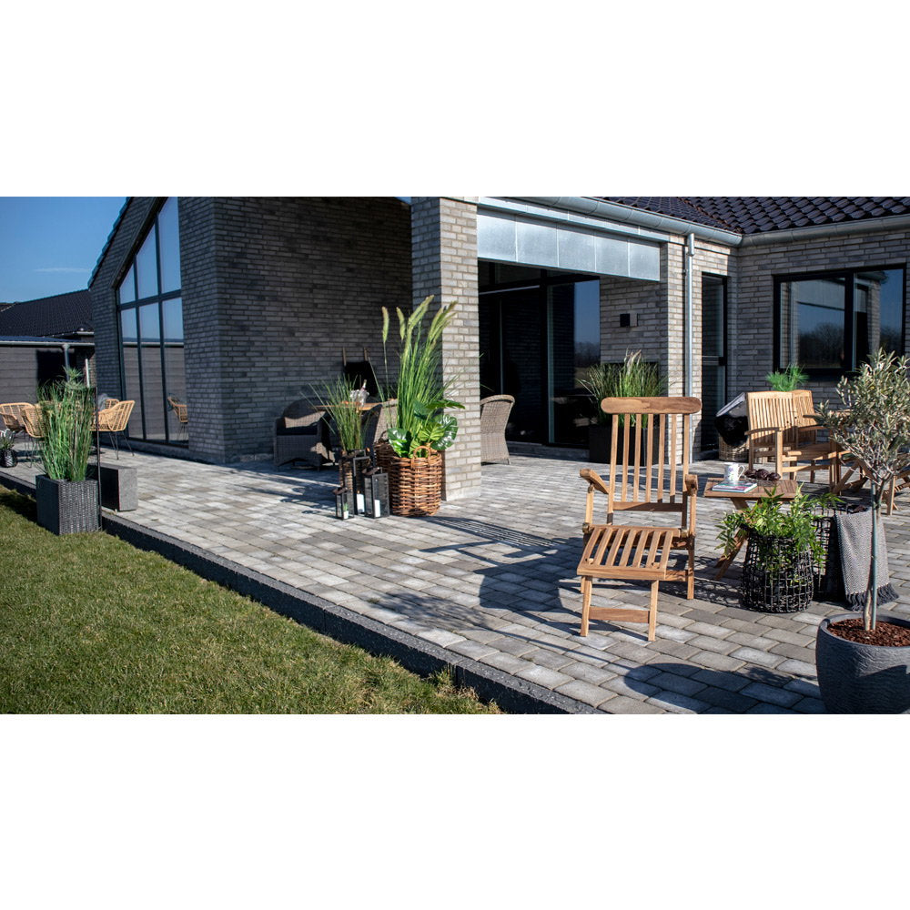 Ensemble terrasse chaise longue Arrecife teck vue panoramique jardin