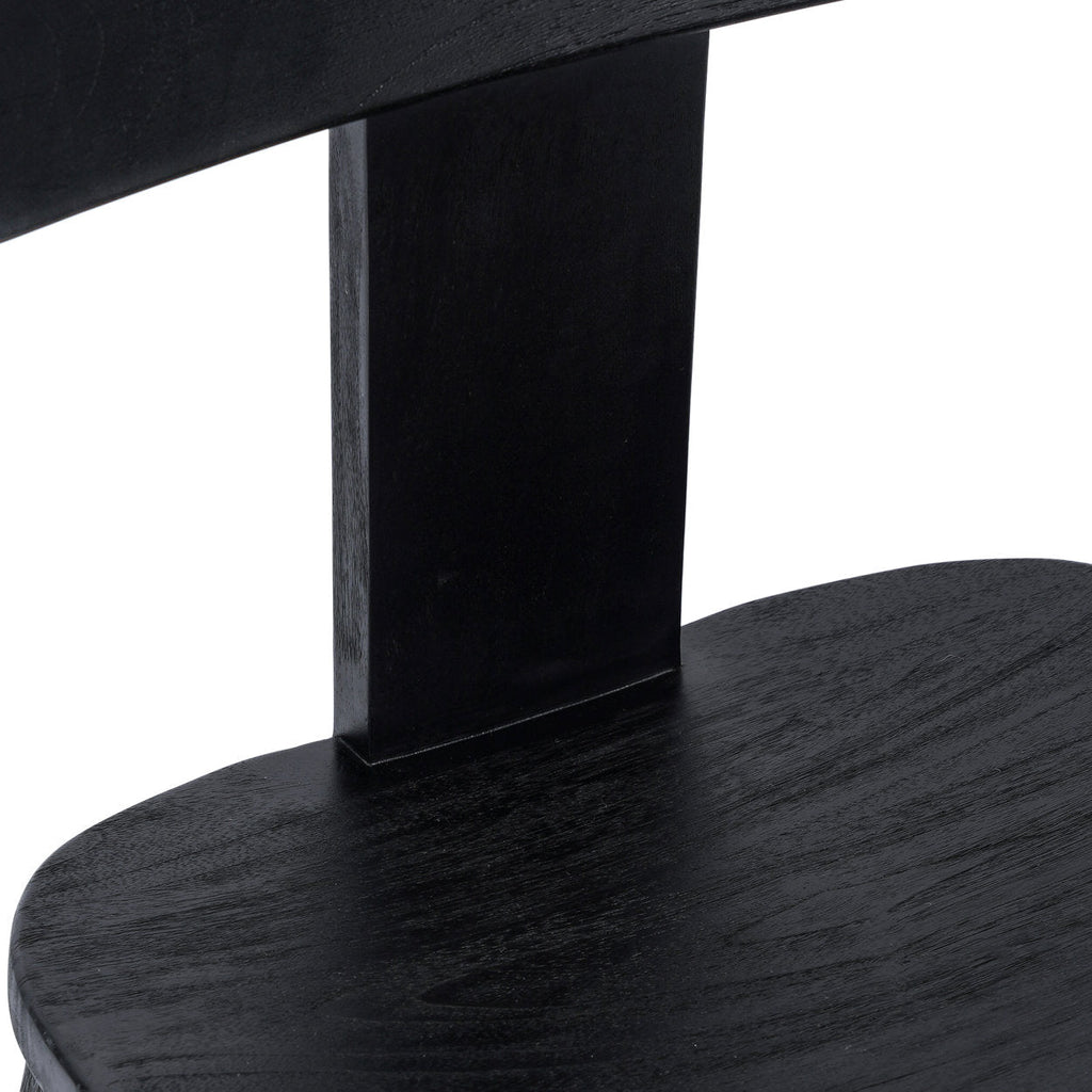 Chaise de salle à manger LovYa en teck noir, vue 4