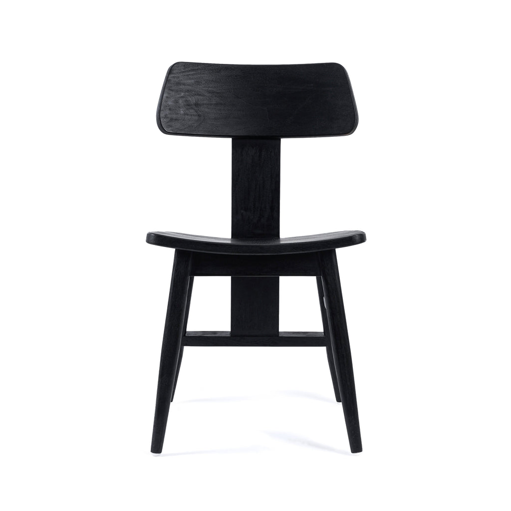 Chaise de salle à manger LovYa en teck noir, vue 5