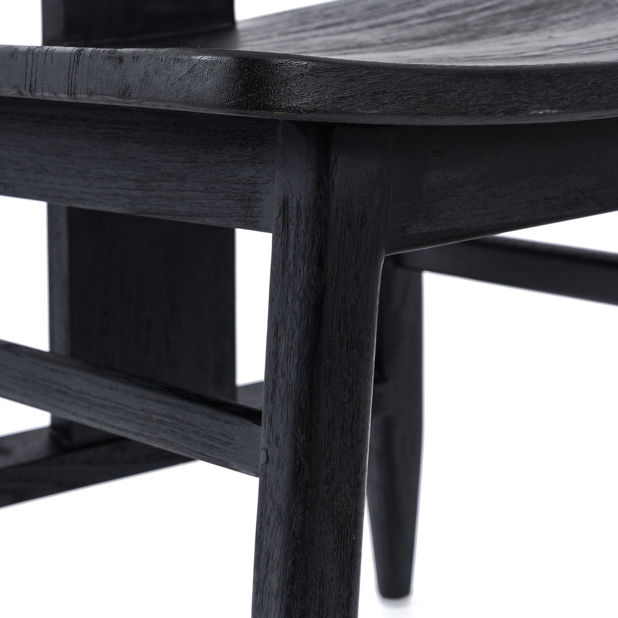 Chaise de salle à manger LovYa en teck noir, vue 6