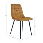 Schéma dimensions chaise Middelfart 86 cm hauteur 44 cm largeur 55 cm profondeur