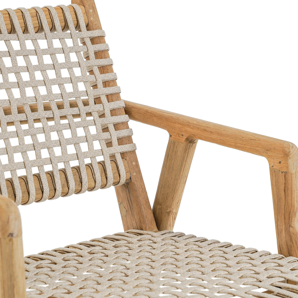 Chaise de salle à manger Trikeri en teck recyclé, vue 4