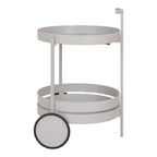 Chariot bar Beja gris taupe vue côté gauche roues silencieuses pied stabilisateur