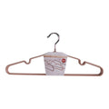 Cintre métallique Massa rose poudré avec crochet chromé et packaging lot de 10