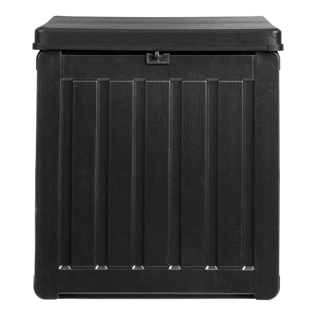 Détail poignée latérale et couvercle du coffre de rangement Sobra noir