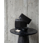 Coffret en perles de rocaille noires et bambou 25 cm, vue 3