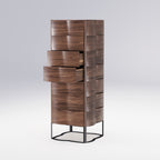 Commode Touch en noyer avec deux tiroirs sortis